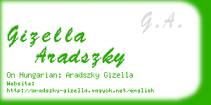 gizella aradszky business card